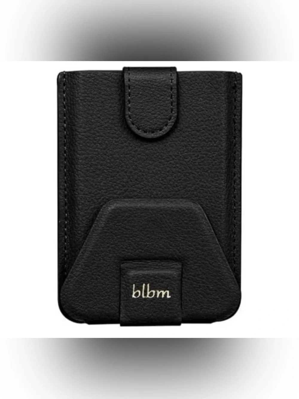 BLBM iPhone Black Leather Magnetic Wallet/Card holder/Money clip with Stand